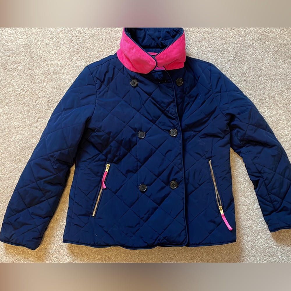 Girls Vineyard Vines Navy Fall coat